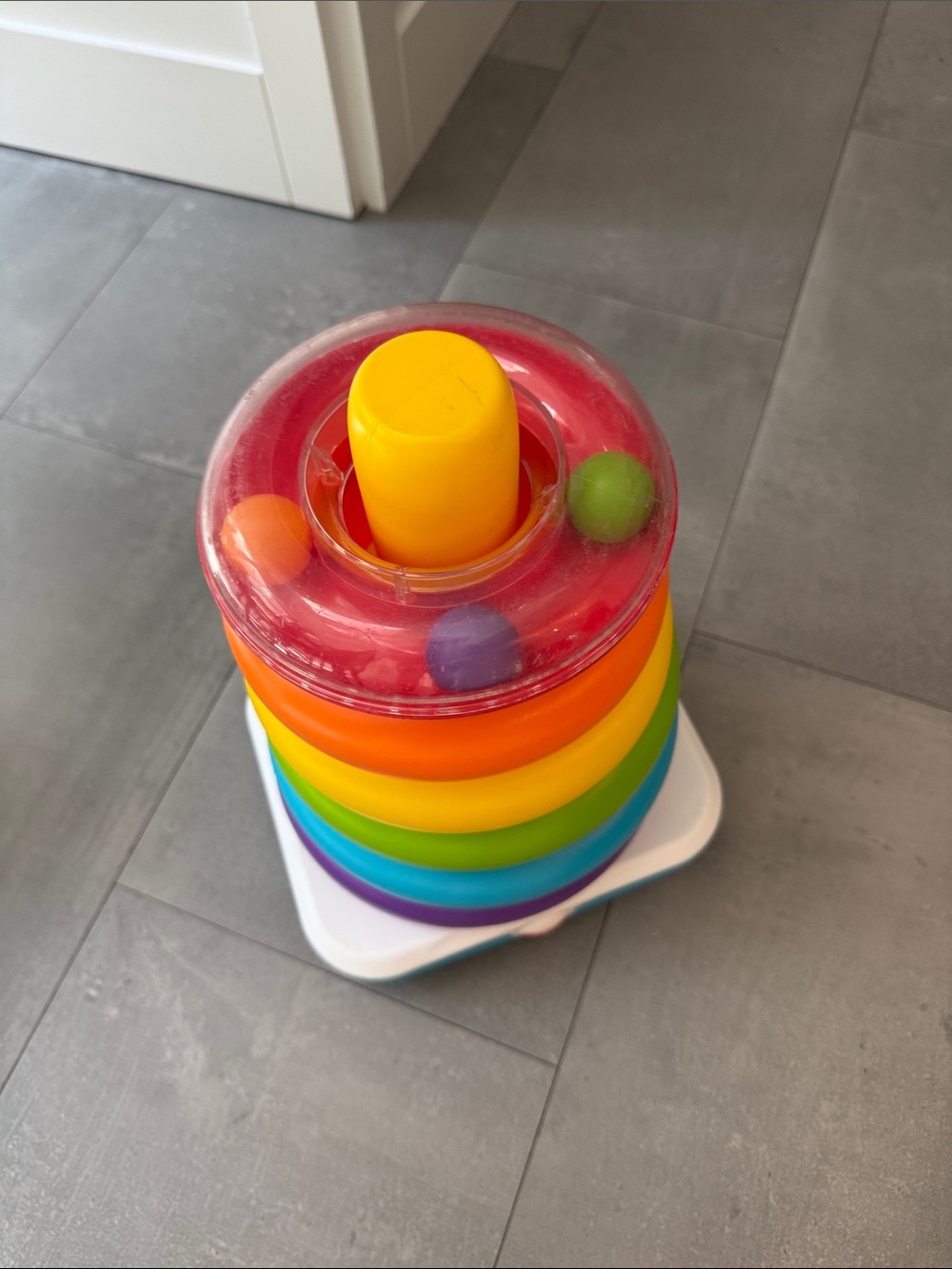 Fisher-Price Colorful Stacking Rings Toy - Rainbow Rings - Picture 2 of 5